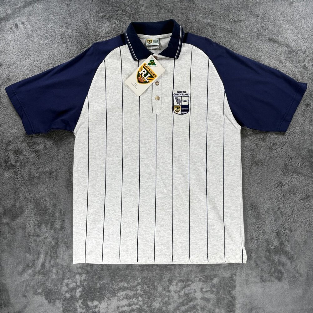 ISC North Queensland Cowboys Vintage L Polo Shirt NWT NRL Rugby League Jersey